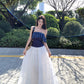 Beautiful outfit set, gentle temperament, beautiful one-shoulder top, A-line skirt, two-piece suit R0728