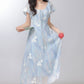 Temperament gentle style floral dress beautiful dress for seaside vacation R1945