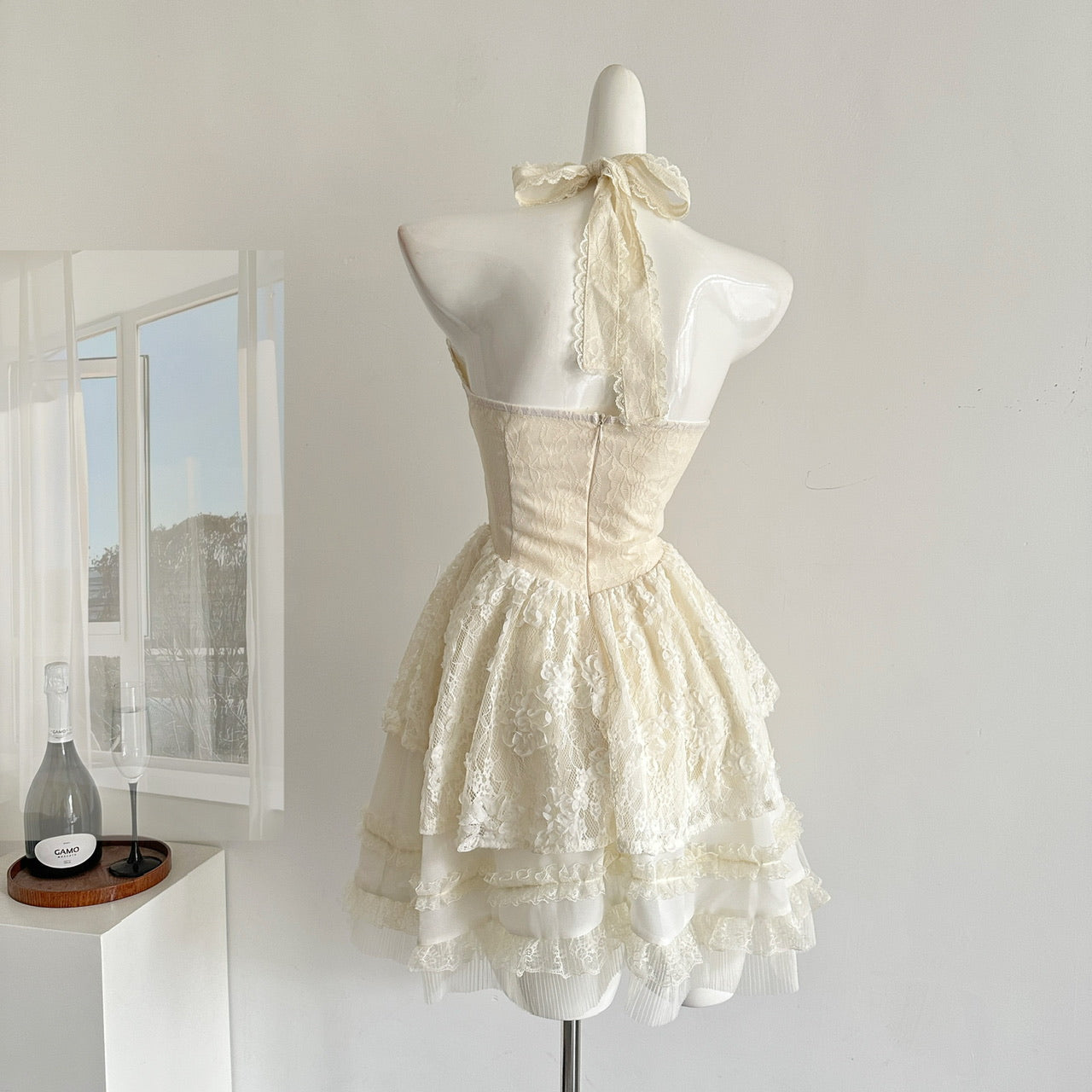 2025 new pure desire style slim bow dress R2119