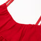 Whitening little red dress suspender dress new style ruffled high-grade waist short skirt R0085