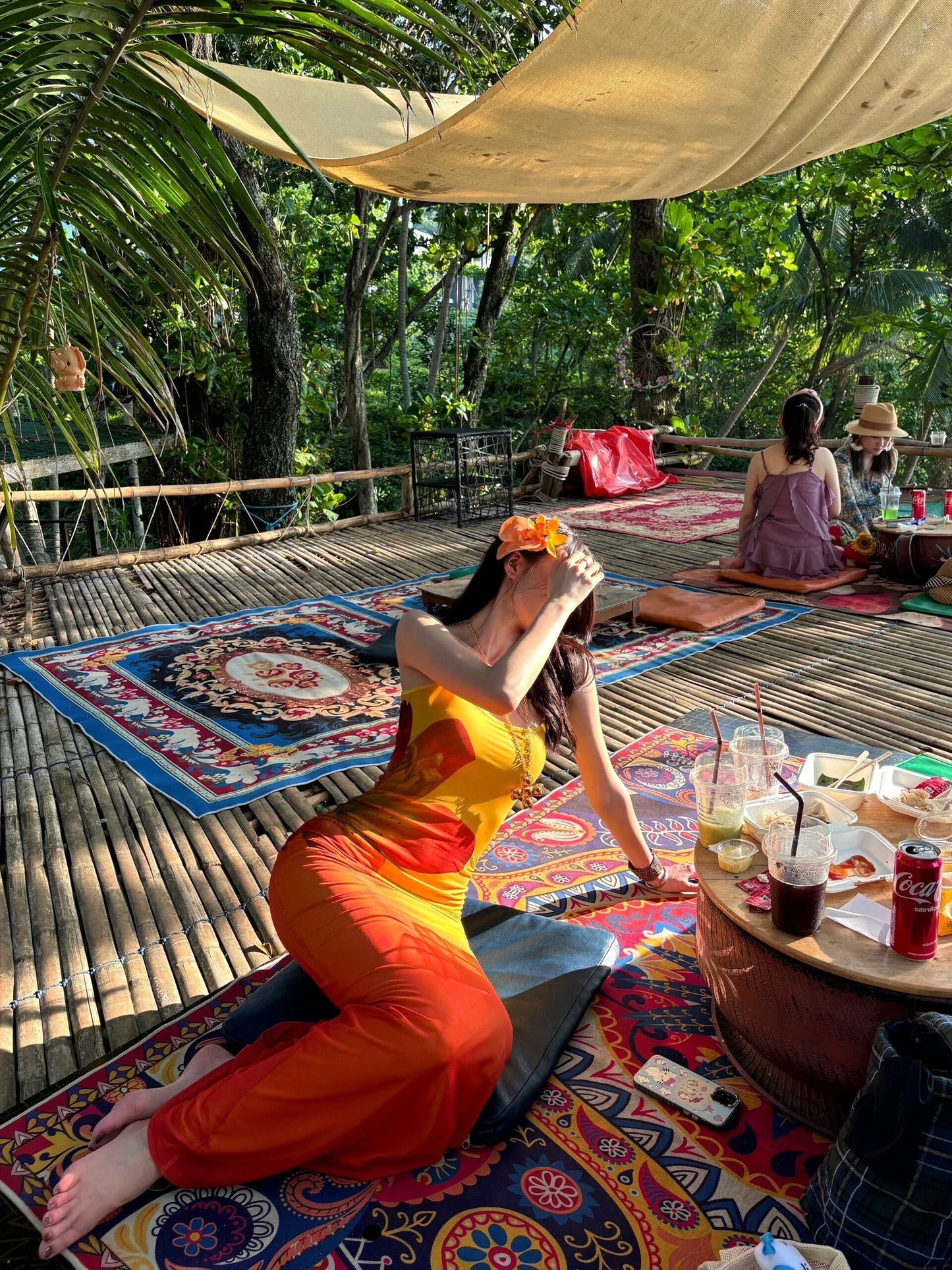 Gradient color tight figure-hugging dress long hip skirt slim sexy suspender long skirt R1590