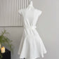 White shirt dress new style waist short skirt sleeveless shirt skirt R2007