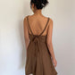 High-grade simple backless suspender dress for women summer lace-up short skirt R3044