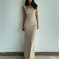 Temperament high-grade pure desire style suspender long skirt female summer new hip fishtail dress R3047