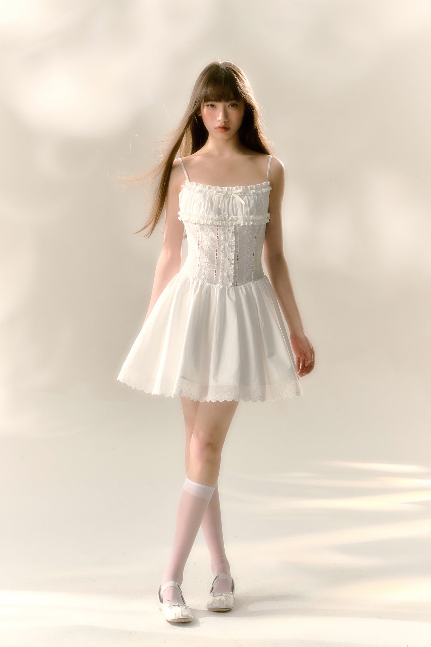 South France dress lace hollow ballet niche suspender skirt R5208
