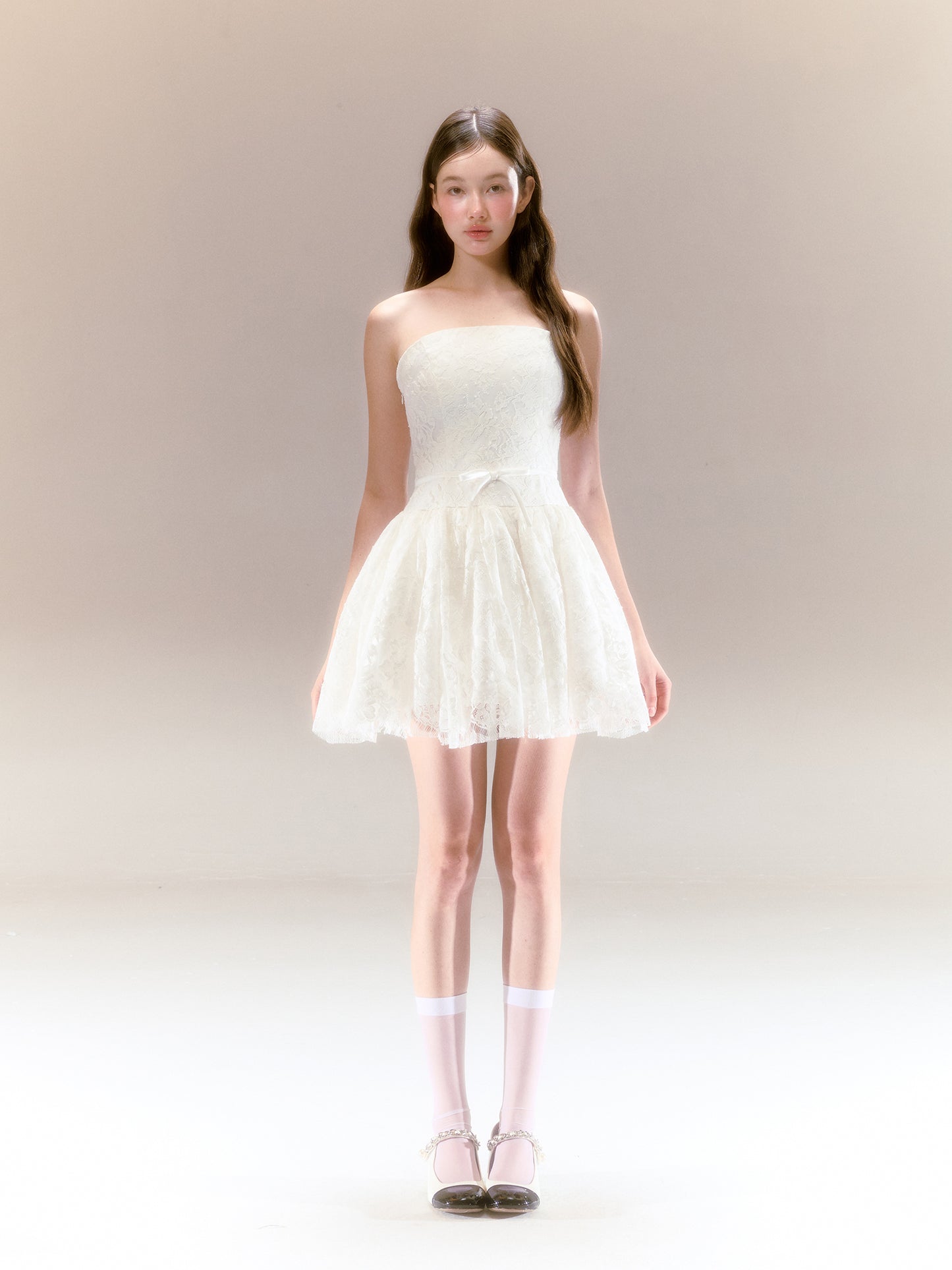 White Lace Swan Ballet Tutu Dress R5209