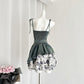 Rose denim dress 2025 new slim hot girl suspender skirt high-end R2070