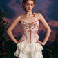 French sweet suspender suit fishbone corset waist slim lace skirt short homecoming dress R5150