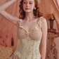 French sweet lace pink mesh fish bone suspender dress fairy dress homecoming dress R5140