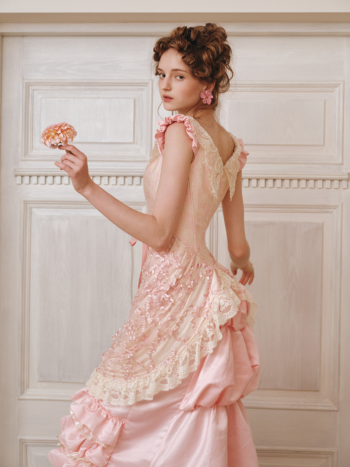 French palace style design niche heavy fishbone dress homecoming dress R5159