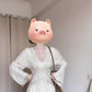 Seaside holiday style v-neck dress 2025 spring new beautiful unique waist temperament long dress R0440
