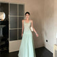 Vacation style outfit beautiful gentle style halter neck vest a-line skirt two-piece suit R0863