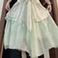 Mint green halter neck dress irregular beautiful loose beach dress R0665