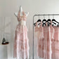 Summer gentle style French design slim top long skirt R2005