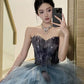 New slim fit feather evening dress prom dinner annual party tutu short homecoming dress R3012