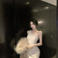 Sexy slim fit hip skirt with off-shoulder dress R0539