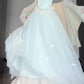 Qianjin Outfit Blue Camisole Vest Mesh Skirt Two-piece Set R0511