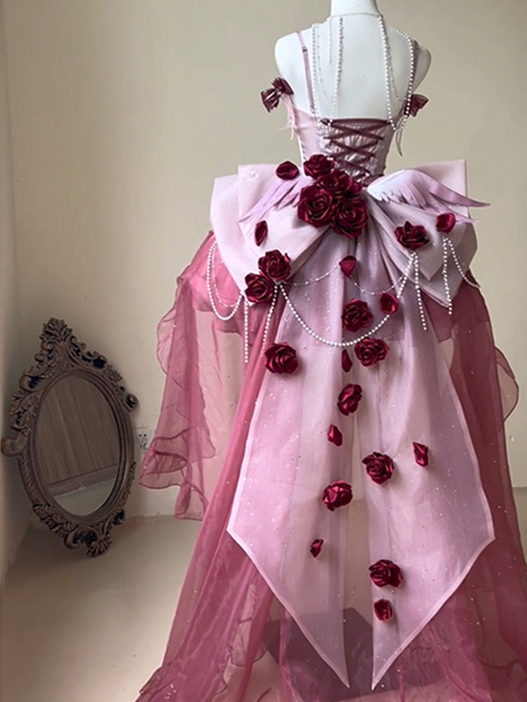 Noble and elegant plum red lolita dress light lo princess on the run beautiful fairy short skirt R1672