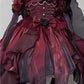 Black and red gradient short front and long back wedding dress lolita dress trailing princess dress R1674