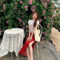 Wear a white short-sleeved T-shirt and floral skirt, a beautiful two-piece suit R0655