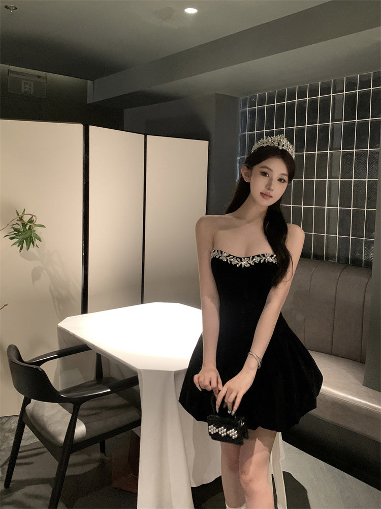 Birthday party small dress skirt high-end niche princess skirt tutu skirt tube top dress R1794