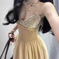 Exquisite suspender dress small dress celebrity waist temperament long skirt R0495