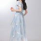 Temperament gentle style floral dress beautiful dress for seaside vacation R1945