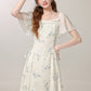 New Chinese style improved floral dress new summer daily commuting long skirt R1944