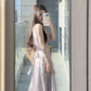 Beautiful outfit set gentle temperament purple sleeveless vest a-line skirt two-piece set R0832