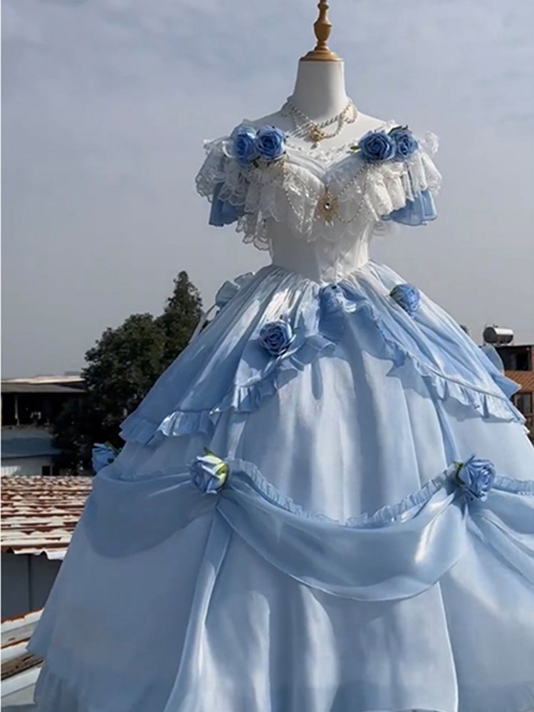 Classical elements on the run princess dress lolita adult ceremony gorgeous dress fairy long dress R1669