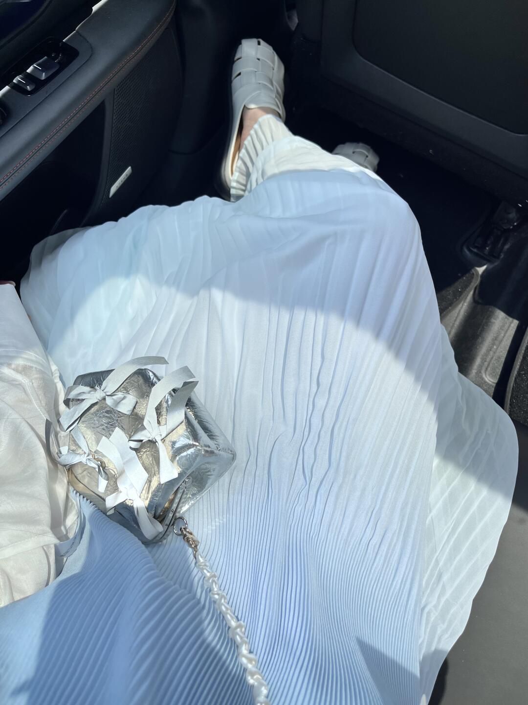 Blue suspender dress new style French temperament A-line skirt R0558