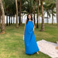 Klein blue sleeveless suspender dress loose lazy style seaside holiday atmosphere dress R1633