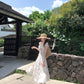 French romantic floral dress women's summer unique beautiful long dress R3870