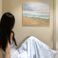 Holiday style blue lace halter neck dress gentle temperament waist A-line long skirt R0883