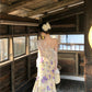 Beautiful floral fishtail suspender long dress slim hip dress R0628