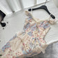 Summer gentle slim fit floral irregular long skirt R2122