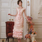 French palace style design niche heavy fishbone dress homecoming dress R5159