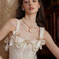 French ruffled satin pink long skirt homecoming dress R5154