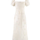 French tea break white embroidered dress 2025 new holiday style long dress R2592