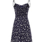 French pure floral suspender dress 2025 new holiday short skirt R2588