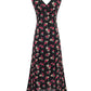 French floral v-neck dress 2025 new waist high-end long dress R2587