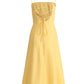 French yellow petite beach Sanya vacation suspender dress R2601