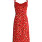 French holiday long red 2025 new dress floral dress R2608