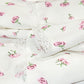 White floral suspender dress with slim waist and princess puffy skirt R0004