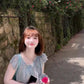 Gentle and sweet style blue floral dress beautiful loose A-line short skirt for petite R0651