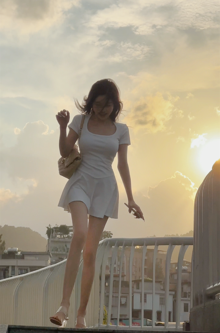 Pure desire style sexy dress summer high waist elastic slim fit solid color A-line short skirt R3671