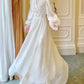 embroidery dress long sleeve evening party dress     S5954