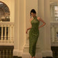 Chinese style cheongsam dress for women new retro slit long party dress     S5643