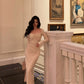 Gentle square neck dress for women new style party dress     S5668