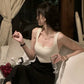 Spliced knitted party dress      S5818